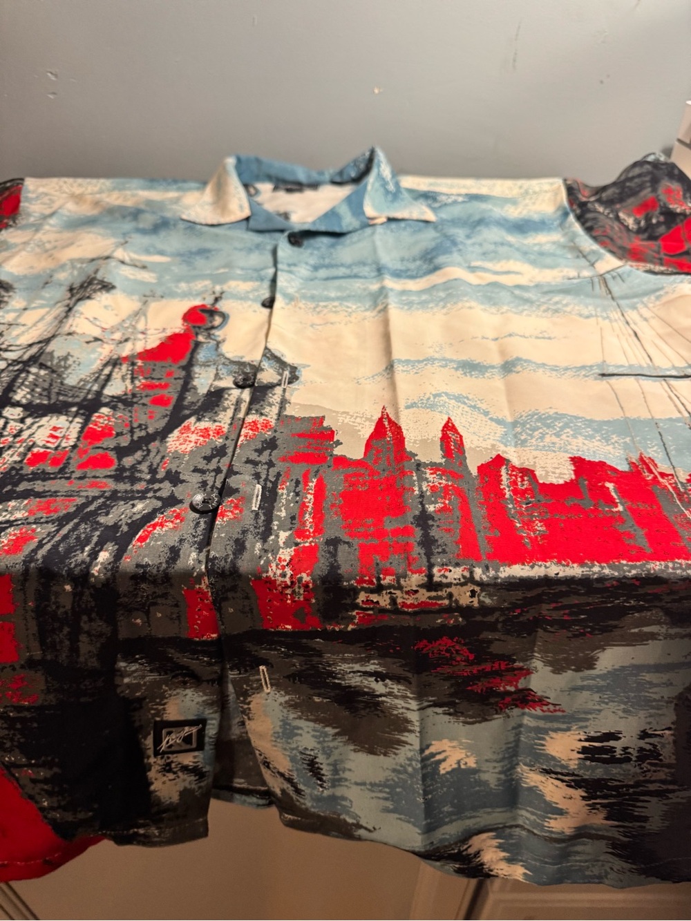 Karl Kani graphic cityscape button up shirt - Picture 14 of 16